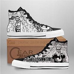 One Piece Converse - Donquixote Doflamingo High Top Shoes | Anime Converse AG0512