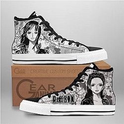 One Piece Converse - Nico Robin High Top Shoes | Anime Converse AG0512