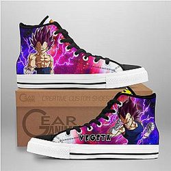 Dragon Ball Converse - Vegeta Ultra Ego High Top Shoes | Anime Converse AG0512