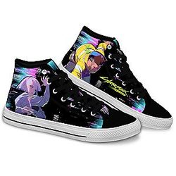 Cyberpunk Edgerunners Converse - David Martinez and Lucy High Top Shoes | Anime Converse AG0512