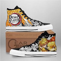 Demon Slayer Converse - Zenitsu High Top Shoes | Anime Converse AG0512