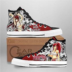 Fairy Tail Converse - Erza Scarlet High Top Shoes | Anime Converse AG0512