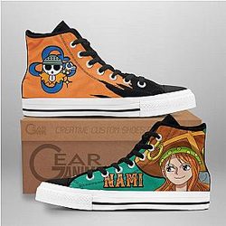 One Piece Converse - Nami High Top Shoes | Anime Converse AG0512