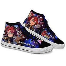 Mobile Suit Gundam Converse - Suletta Mercury High Top Shoes | Anime Converse AG0512