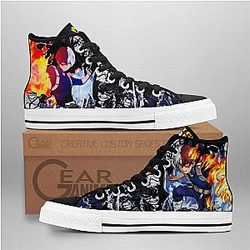 My Hero Academia Converse - Shoto Todoroki High Top Shoes | Anime Converse AG0512