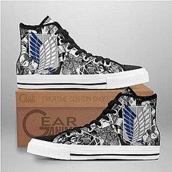 Attack On Titan Converse - Scout Regiment High Top Shoes | Anime Converse AG0512