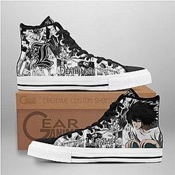 Death Note Converse - L Lawliet High Top Shoes | Anime Converse AG0512