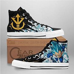 Dragon Ball Converse - Vegeta Blue High Top Shoes | Anime Converse AG0512