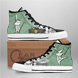 Soul Eater Converse - Excalibur Academy High Top Shoes | Anime Converse AG0512