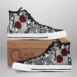 Attack On Titan Converse - Garrison Regiment High Top Shoes | Anime Converse AG0512