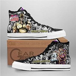 Jojo's Birraze Adventure Converse - Joseph Joestar High Top Shoes | Anime Converse AG0512