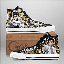 Steins Gate Converse - Okabe Rintarou High Top Shoes | Anime Converse AG0512