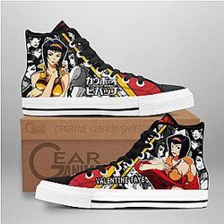 Cowboy Bebop Converse - Valentine Faye High Top Shoes | Anime Converse AG0512