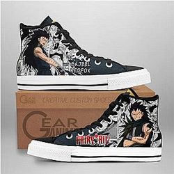 Fairy Tail Converse - Gajeel Redfox High Top Shoes | Anime Converse AG0512