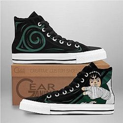 Naruto Converse - Rock Lee Drunken High Top Shoes | Anime Converse AG0512