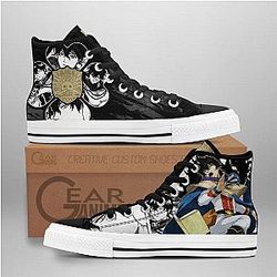 Black Clover Converse - Golden Dawn Yuno High Top Shoes | Anime Converse AG0512