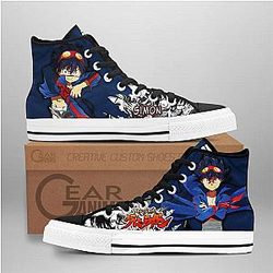 Gurren Lagann Converse - Tengen Toppa Simon High Top Shoes | Anime Converse AG0512
