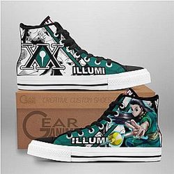 Hunter x Hunter Converse - Illumi Zoldyck High Top Shoes | Anime Converse AG0512