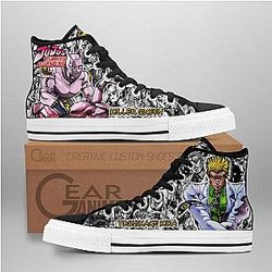 Jojo's Birraze Adventure Converse - Yoshikage Kira High Top Shoes | Anime Converse AG0512