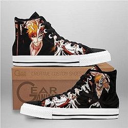 Bleach Converse - Ichigo Kurosaki Hollow High Top Shoes | Anime Converse AG0512