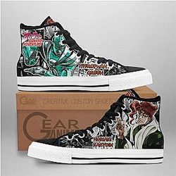 Jojo's Birraze Adventure Converse - Noriaki Kakyoin High Top Shoes | Anime Converse AG0512