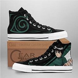 Naruto Converse - Rock Lee High Top Shoes | Anime Converse AG0512
