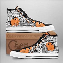 Chainsaw Man Converse - Pochita High Top Shoes | Anime Converse AG0512