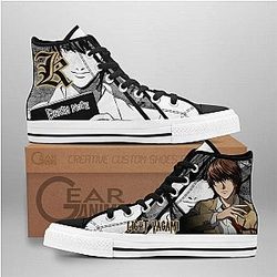 Death Note Converse - Light Yagami High Top Shoes | Anime Converse AG0512