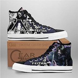 Hunter x Hunter Converse - Feitan High Top Shoes | Anime Converse AG0512
