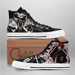 Black Clover Converse - Black Bull Zora Ideale High Top Shoes | Anime Converse AG0512