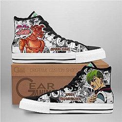 Jojo's Birraze Adventure Converse - Jobin Higashikata High Top Shoes | Anime Converse AG0512