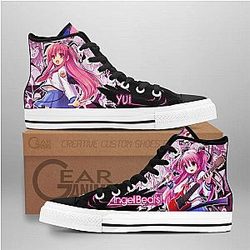 Angel Beats Converse - Angel Beats Yui High Top Shoes | Anime Converse AG0512