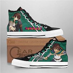 KonoSuba Converse - Kazuma Satou High Top Shoes | Anime Converse AG0512