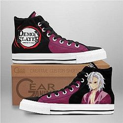 Demon Slayer Converse - Uzui Tengen No Makeup High Top Shoes | Anime Converse AG0512