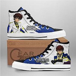Code Geass Converse - Suzaku Kururugi High Top Shoes | Anime Converse AG0512
