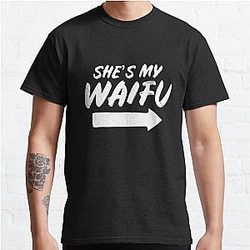 Mens Matching Couples Anime Boyfriend Shes My Waifu Shirt Classic T-Shirt