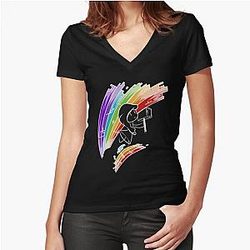 Thor Couples Design (Girl) Fitted V-Neck T-Shirt