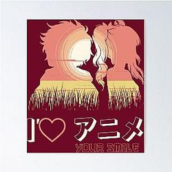 I love your Smile Anime style Couple Poster