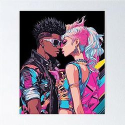 Anime Interracial Love Poster