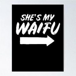 Mens Matching Couples Anime Boyfriend Shes My Waifu Shirt Poster