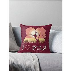 I love us Anime style Couple Throw Pillow