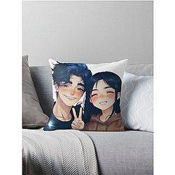 Cute Anime Couple Throw Pillow