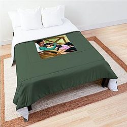 AFRO-ANIME illustration Interracial cupid   Comforter