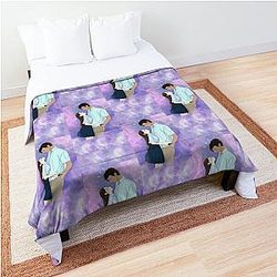 Galaxy Anime Interracial Couple Comforter