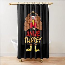 The Anime Turkey Thanksgiving Family Matching Outfits Group Attire Shower Curtain