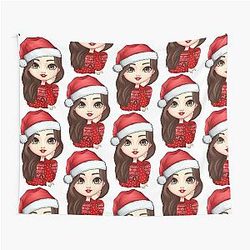 Personalised Anime Style Character - Christmas Version Tapestry