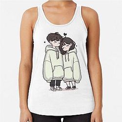 Cute Couples : a love story Racerback Tank Top