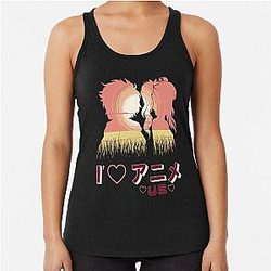 I love us Anime style Couple Racerback Tank Top