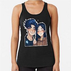 Cute Anime Couple Racerback Tank Top