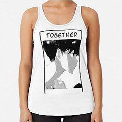 Together Forever Matching Anime Couples(MALE) Racerback Tank Top